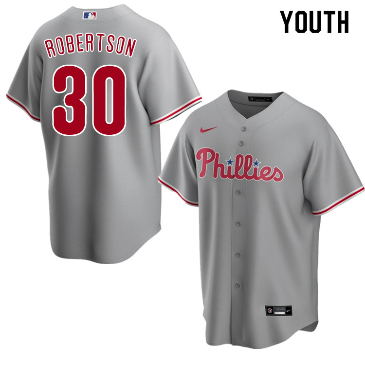 Nike Youth #30 David Robertson Philadelphia Phillies Baseball Jerseys Sale-Gray